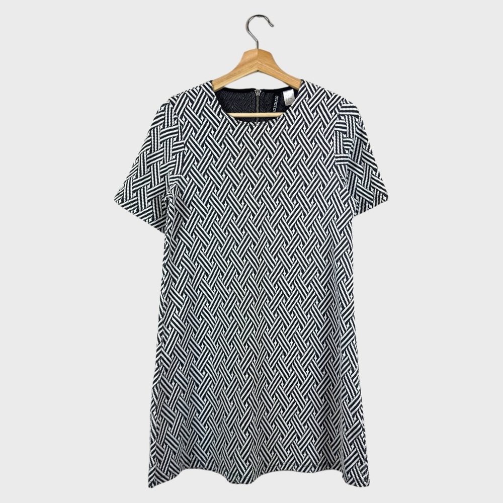 Divided Black & White Midi Dress by H&M